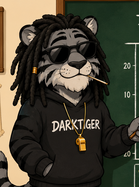 Coach Tiger at the chalkboard